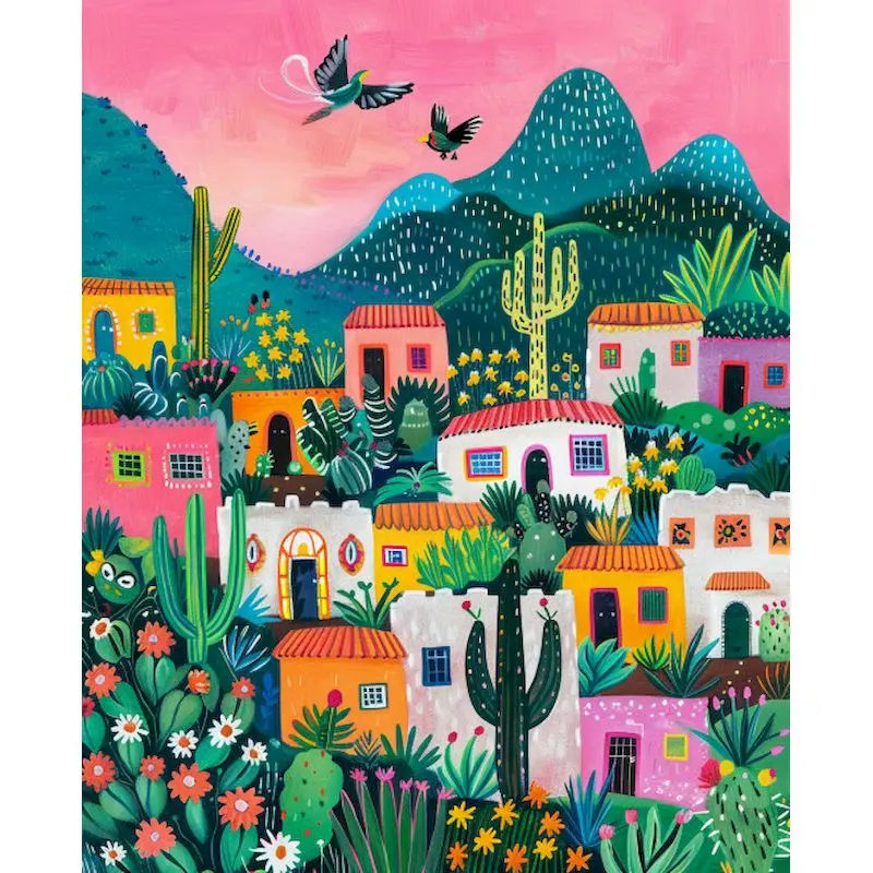 DIY Scenic Canvas Painting Kit - 60x75cm Hand-Painted Artwork