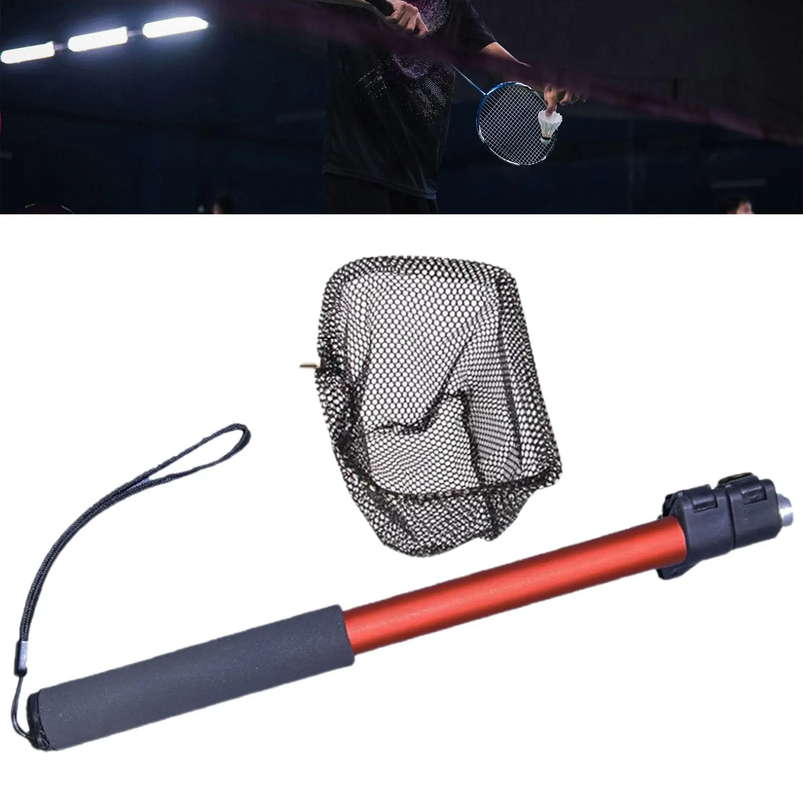 Tennis Ball Retriever Small Balls Collector Telescopic Table Tennis Picking Table Tennis Ball Picker Net Storage Container