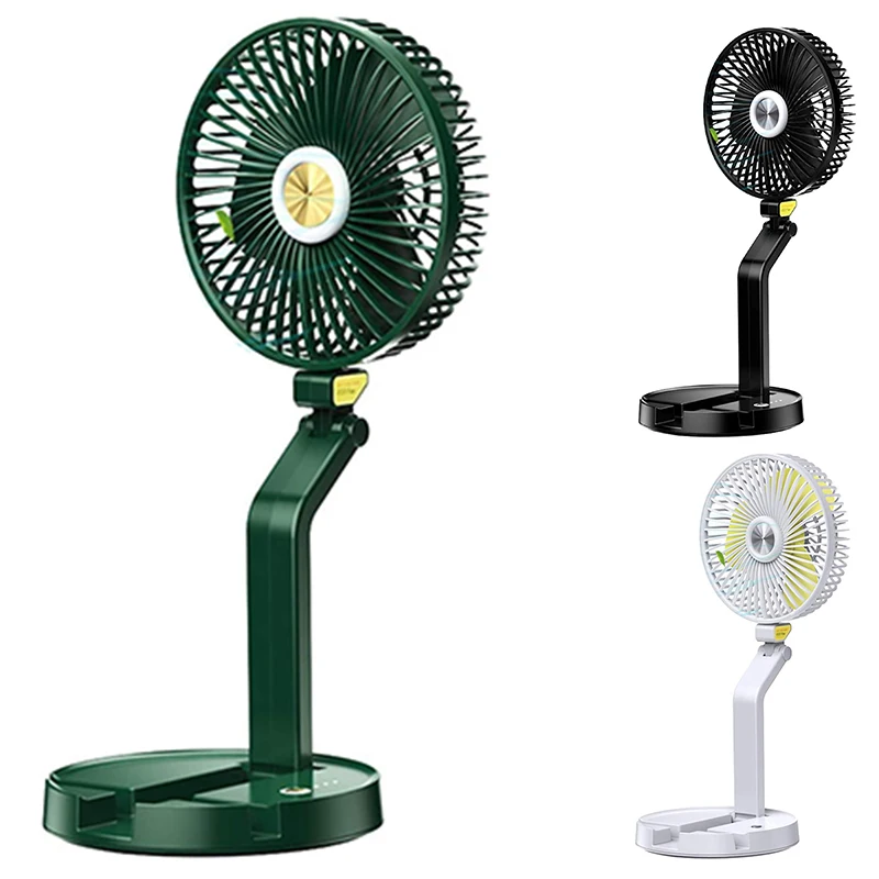 

New-Personal USB Desk Fan With LED Night Light,3 Speeds Portable Desktop Table Cooling Fan Powered By USB,Strong Wind