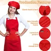 Children Baking Chef Apron Front Pocket Bib Boys Girls Apron Kitchen Craft Kids Apron Painting Cooking Baby Pinafore+Hat Sets 3