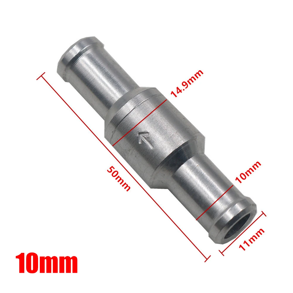 6-12mm Inline Way Non-Return Check Valve Auminium Fuel Water Gas Air Vacuum Valve For Petrol Diesel Bio Vegetable Oil