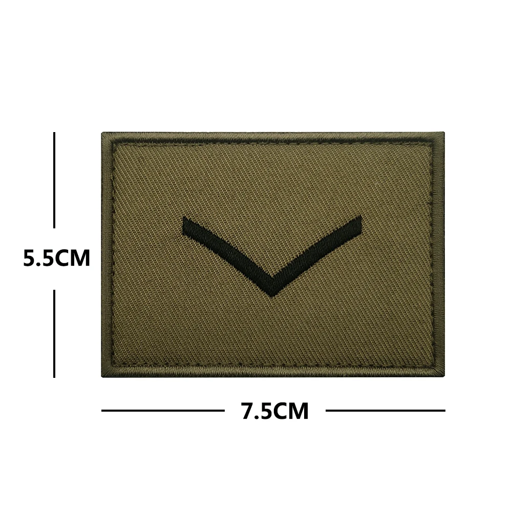 Description Picture 4 of itemUniform Rank Shoulder Armband Embroidered Patches With Hook and Loop Backing Appliqued  For Army Jacket Shoulder DIY Sew-on