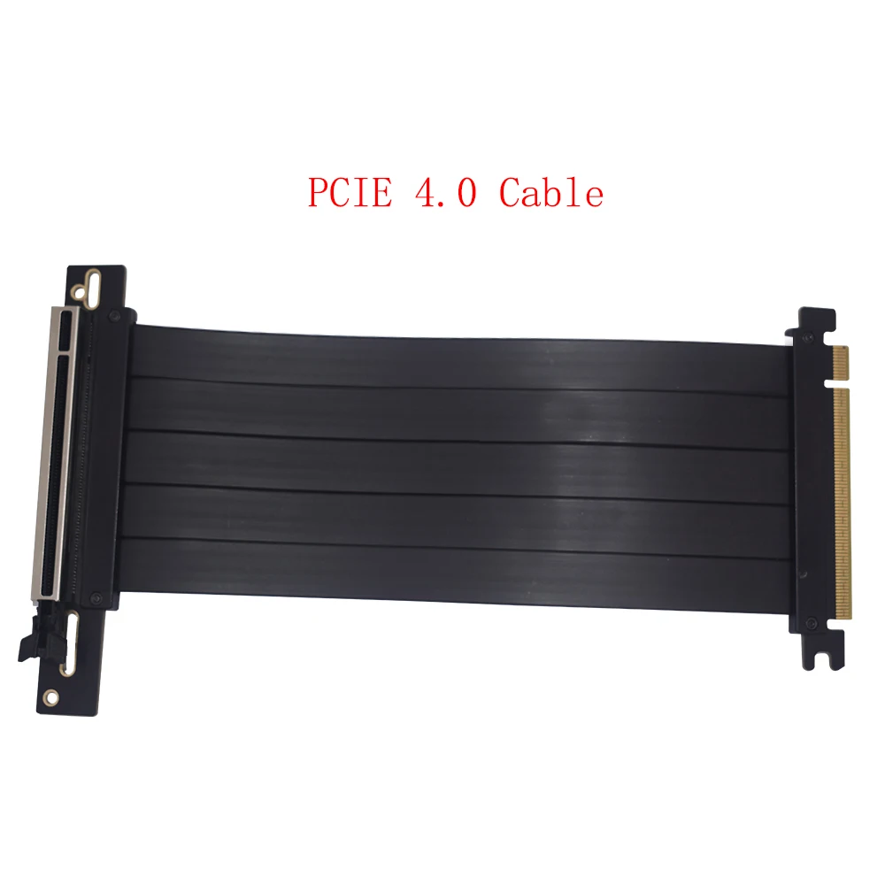 TISHRIC PCIE 4.0 3.0 X16 Riser Cable 20/30/40/60CM 28AWG PE Shielded High-Speed