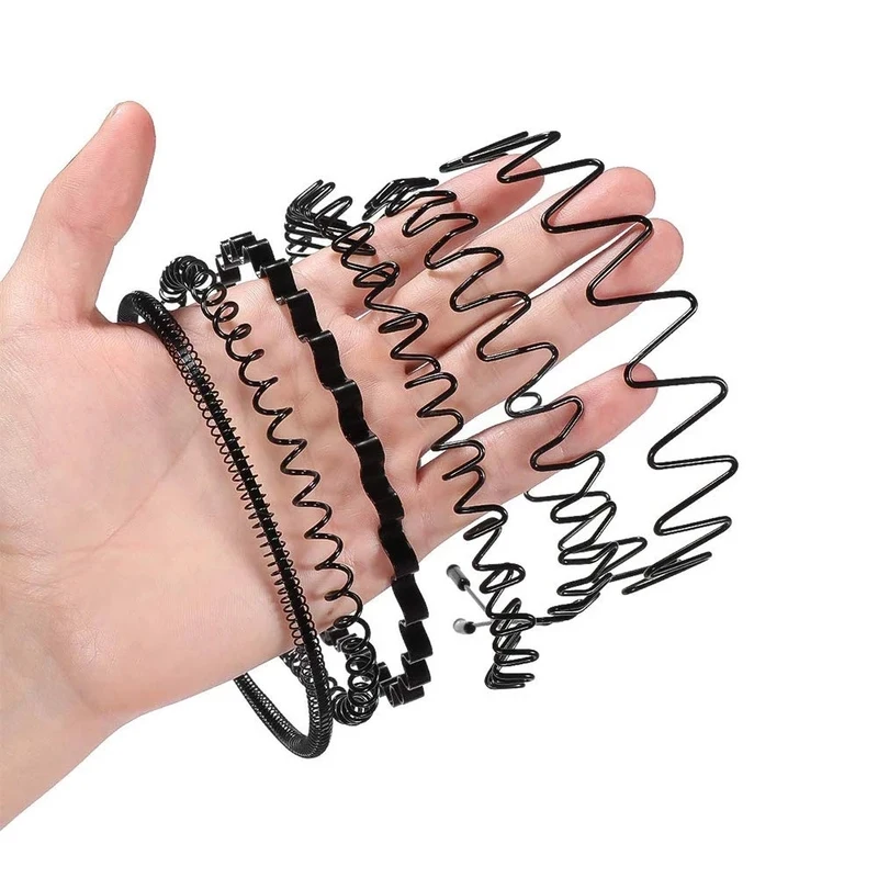Men Women Unisex Metal Hair Hoop Headband Sports Non Slip Headdress Accessories