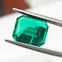 Lab Grown Columbia Emerald 10x12mm Emerald Cut Charms Gemstone Advanced DIY Jewelry Rings Earrings Making Certificate 2