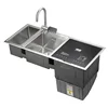 Ultrasonic Automatic Dishwasher, Integrated Built-in Kitchen Sink, Home Customized OEM Intelligent Traditional Stainless Steel 3