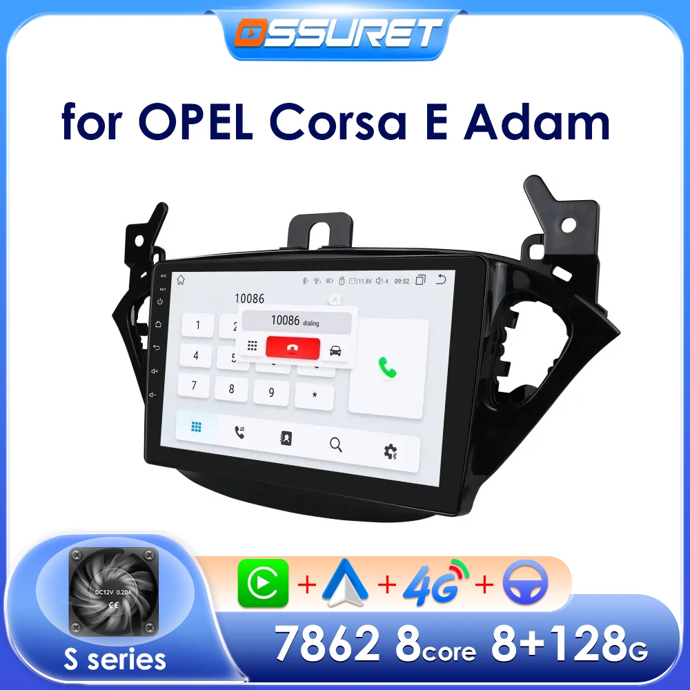 Autoradio Android Per Opel Corsa E Autoradio Per Opel Adam 2013 -2016 Audio Car Multimedia Players Carplay 2Din Touch Screen
