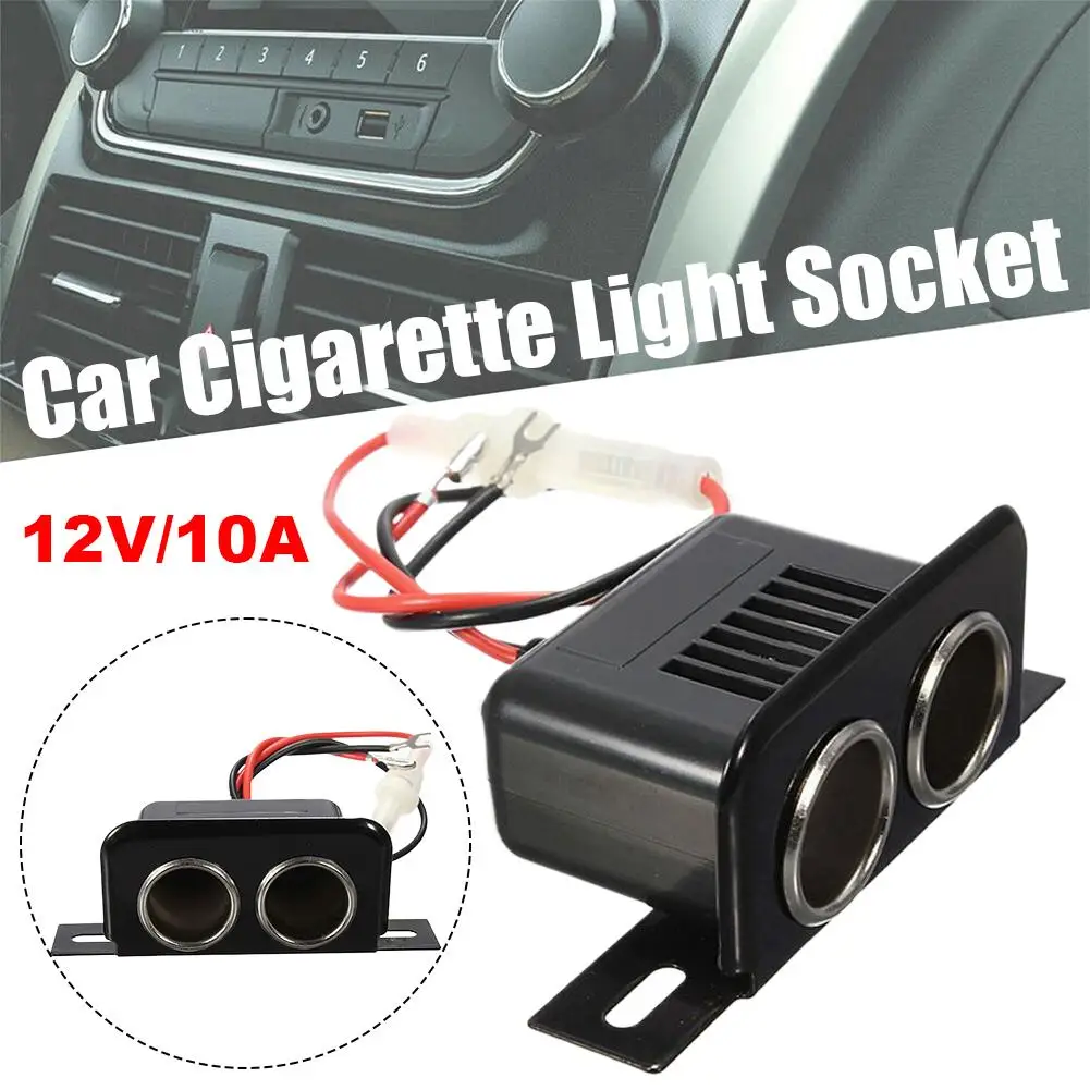 자동차 시가 라이터 소켓 2 방향 12V/10A 전원 콘센트 트럭 보트 RV 오토바이 용 듀얼 플러그 어댑터 범용 마운트 C1O9