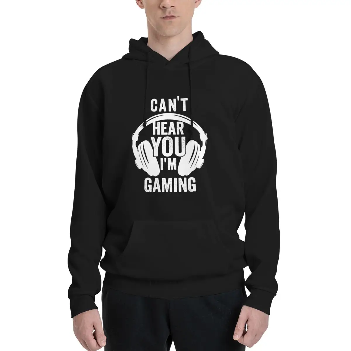 

Graphic Can T Hear You I M Gaming Shirt Funny Gamerthkg Couples Plus Velvet Hooded Sweater High grade Fitness cute With