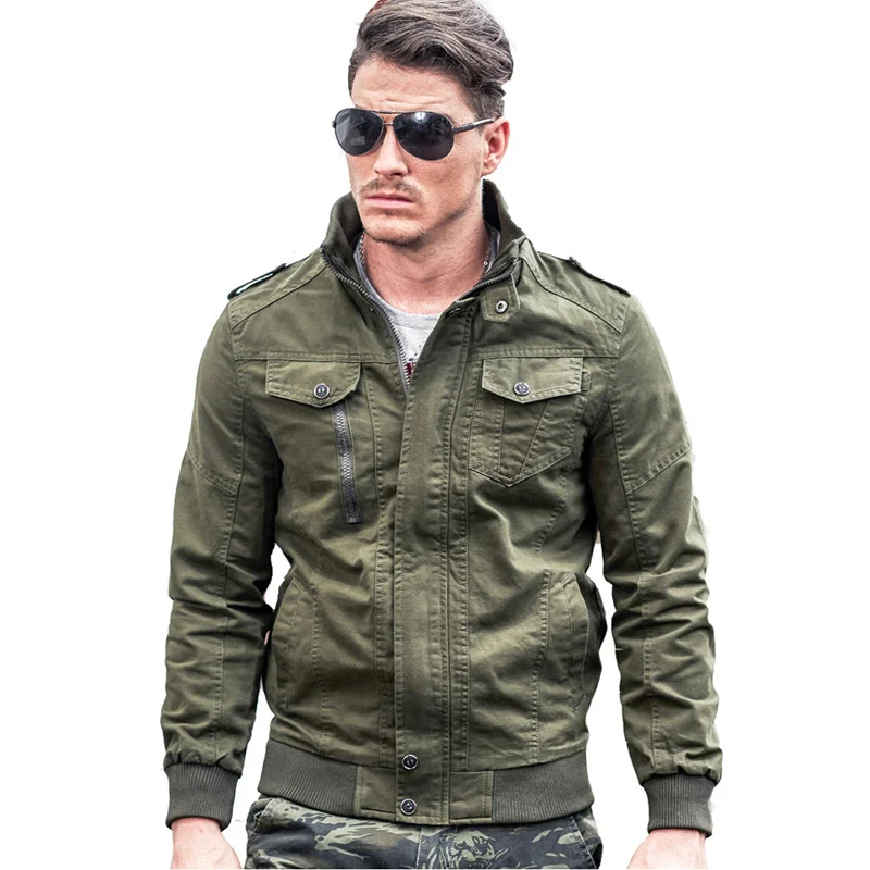 

Spring Autumn Military Jacket Men Bomber Jackets Male Casual Cargo Flight Cotton Mens Plus Size M-6XL Jaqueta Masculina