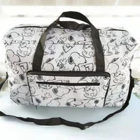 Snoopy convenient foldable travel bag duffel bag can be hung in the luggage tote bag handbag storage bag 1