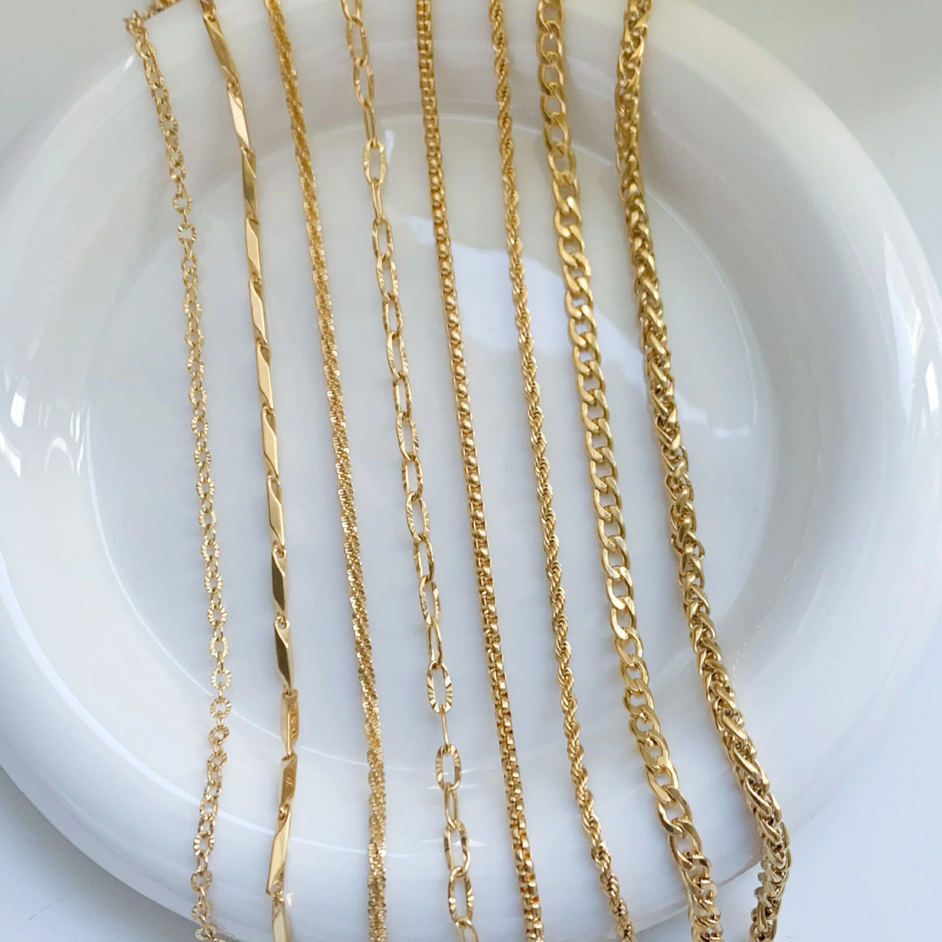 24k Gold Rope Chain Women's Gold Chain Only Necklaces Water