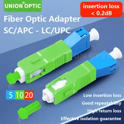 5/10/20 PCS Fiber Optic Adapter SC Male To LC Female Single Mode Hybrid Optical Adapter Converter Replacement for Sensor