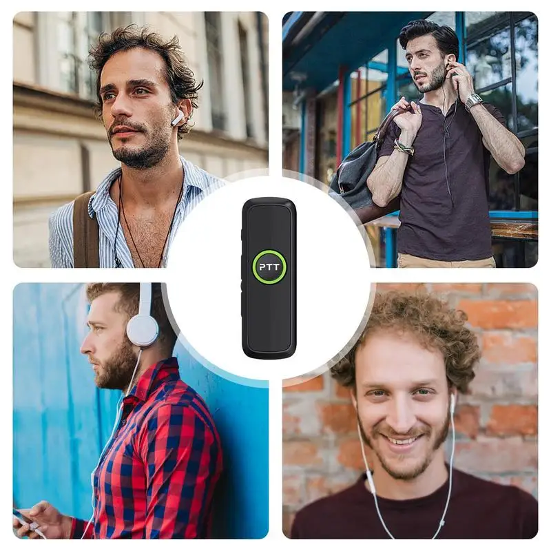 Mini Walkie Talkie Handsfree Clip Two Way Radios Handsfree Speaker Two Way Earpiece Radio Portable Clip Clear Earpiece Sound