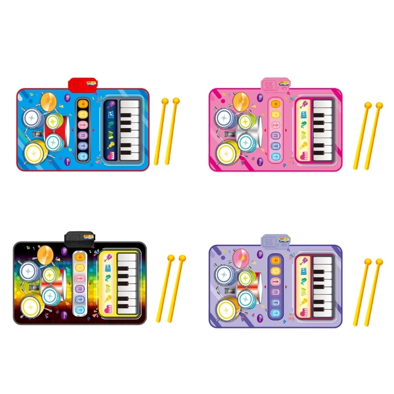 

Girls 2 in 1 Musical Mat Piano Keyboard and Drum Set Perfect for Hours of Musical Exploration and Fun Spark DropShipping