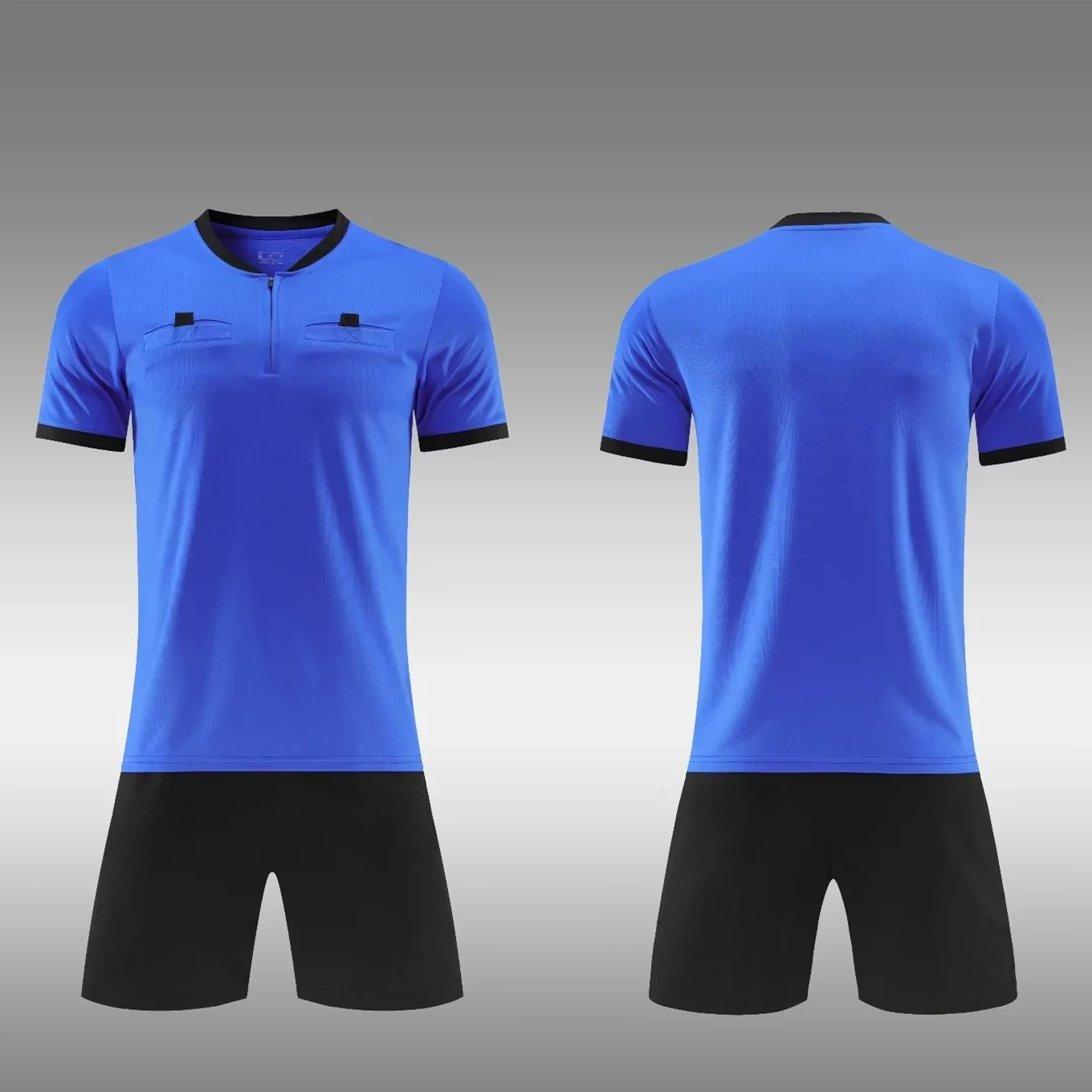 Adult Men Women Soccer Referee Uniforms Professional Judge Football Jerseys Shorts Shirts Suit Pocket Tracksuits Clothing Custom