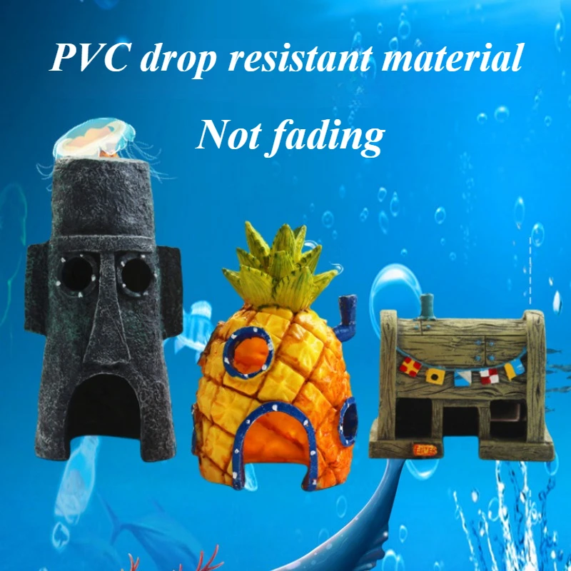 Fish Tank Ornaments Pineapple House Cartoon Crab Restaurant