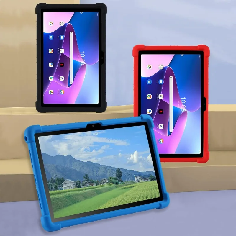 Capa de Silicone para Lenovo Tablet Case Tab M10 Plus 10.6 3rd 2nd Gen Tb-x606 X306 Tb328fu Tb125fu Tb128fu