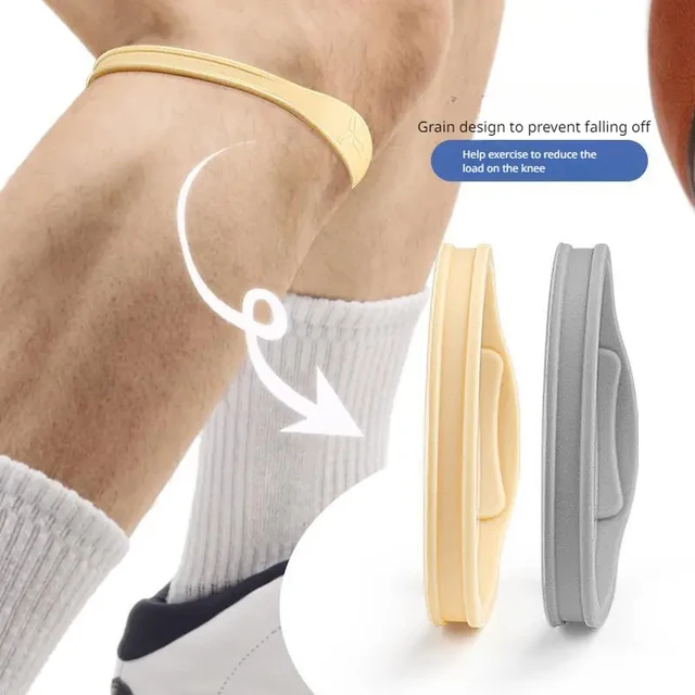 Sports Fitness Knee Protector Basketball Kneepad Breathable Silicone Shock-Absorbing Patella Belt Fixed Patellar Support 3