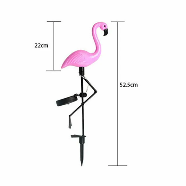 Napenergia Kerti Világos Gyönyörű Rózsaszín Flamingo Gyep Dekoráció Tét Tájkép Lámpa Kültéri Világítás - Image 5