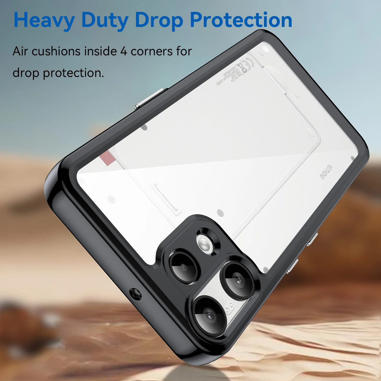 Transparent Hard PC Case with Candy Color Frame and TPU Shockproof Bumper