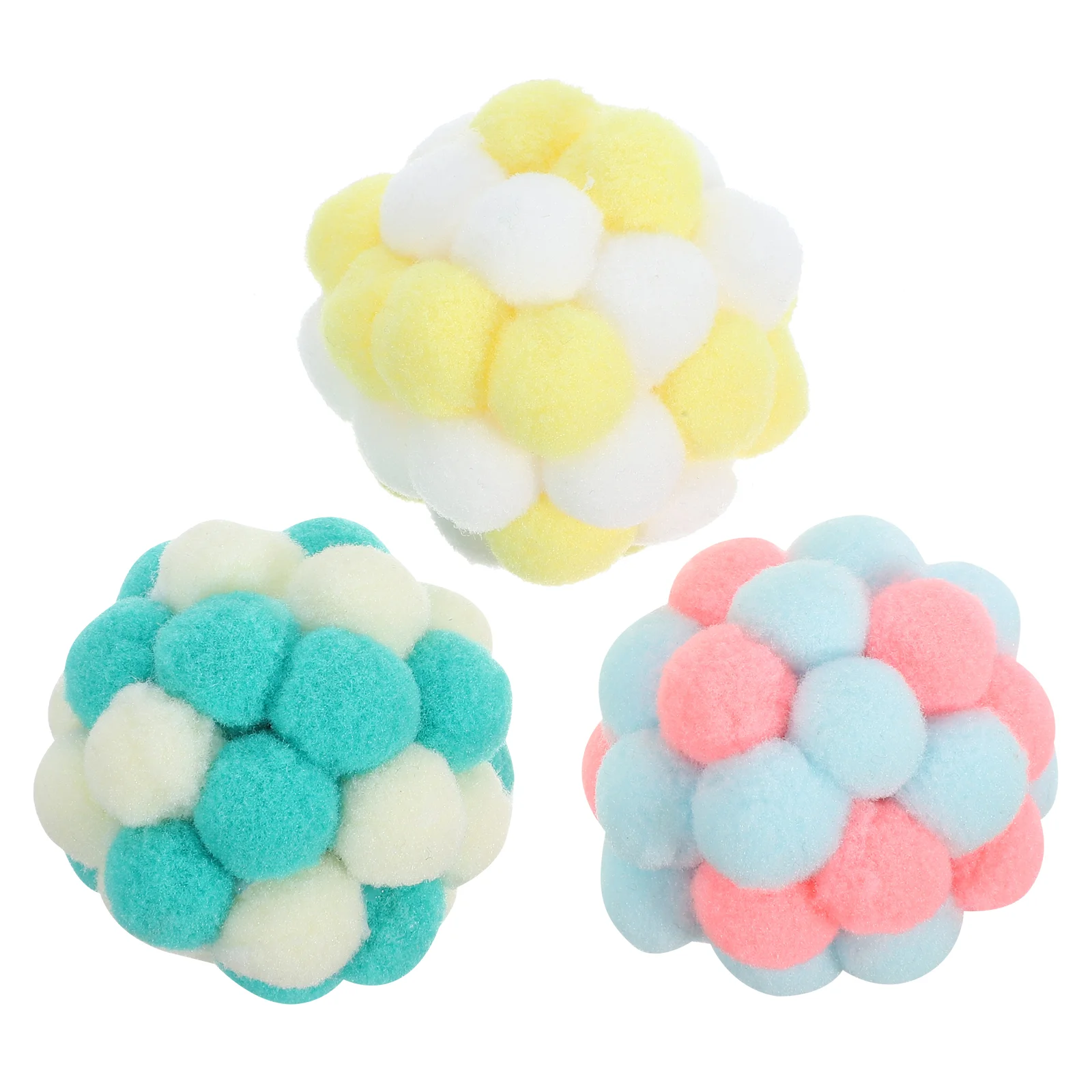 

3pcs Kitten Balls with Inner Bells Pet Balls Cat Balls Pet Training Balls