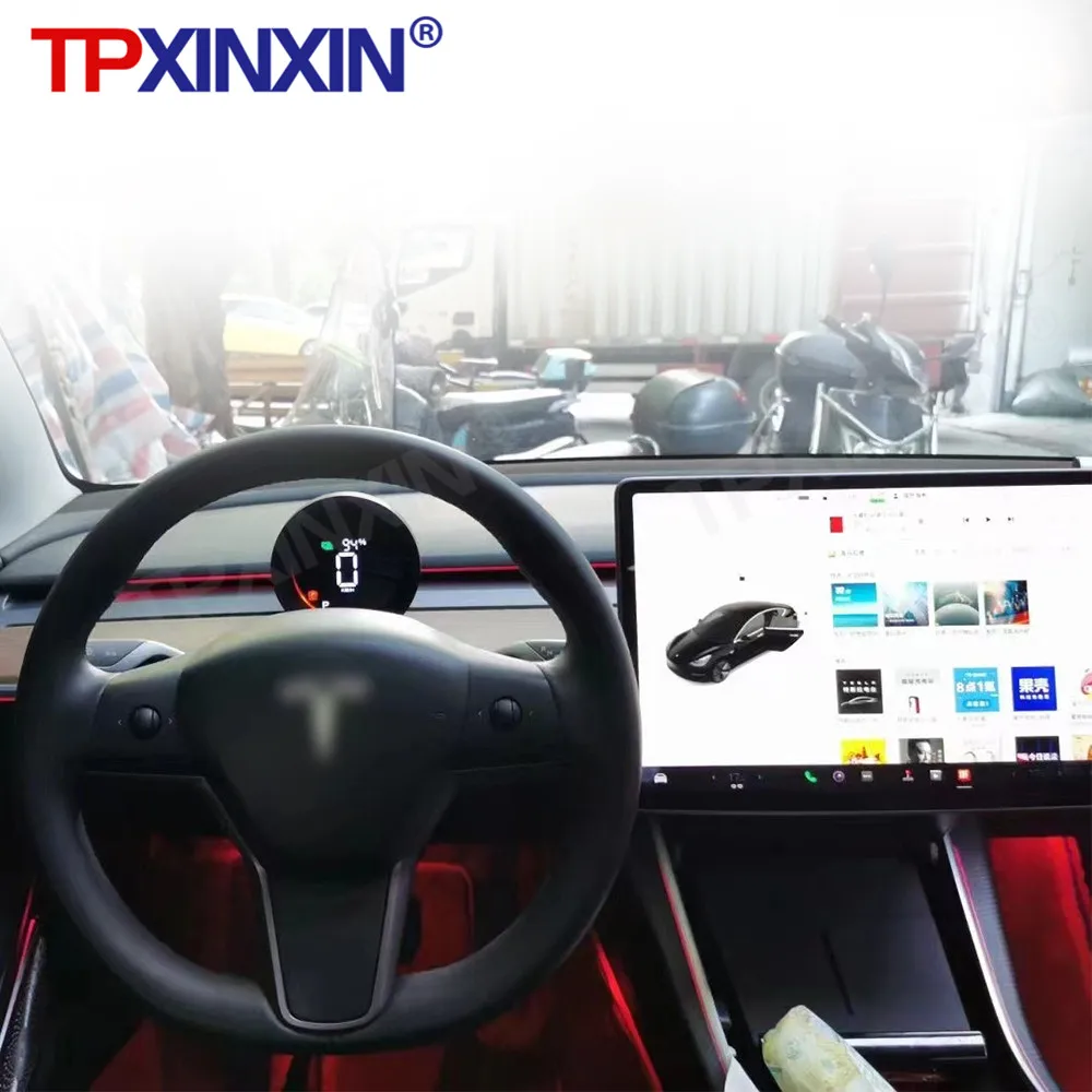Per Tesla Model 3 Y Model3 Modely Mini Digital Performance Dashboard Panel Cluster Lcd Touch Display Speedometer