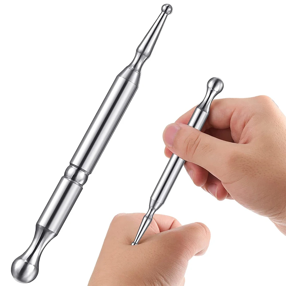 Stainless Steel Manual Acupuncture Pen Trigger Point Massager Deep Tissue Massage Tool For Body Meridian Pain Relief Health Care