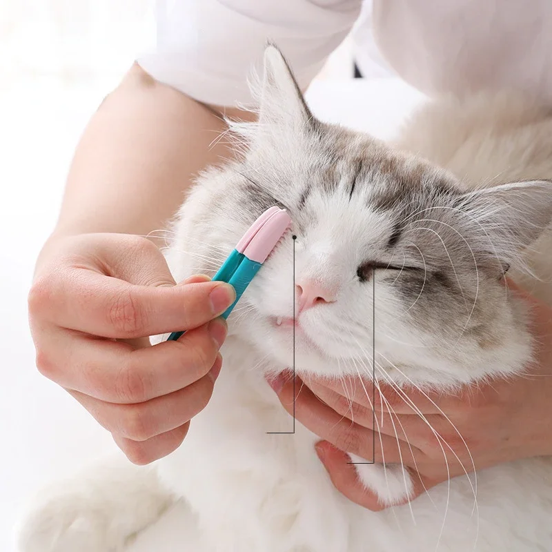 실리콘 고양이 눈닦이 휴대용 고양이 눈 세척 브러쉬 재사용 가능 버클 디자인 애완동물 빗 눈물 얼룩 제거 부드러운 브러쉬