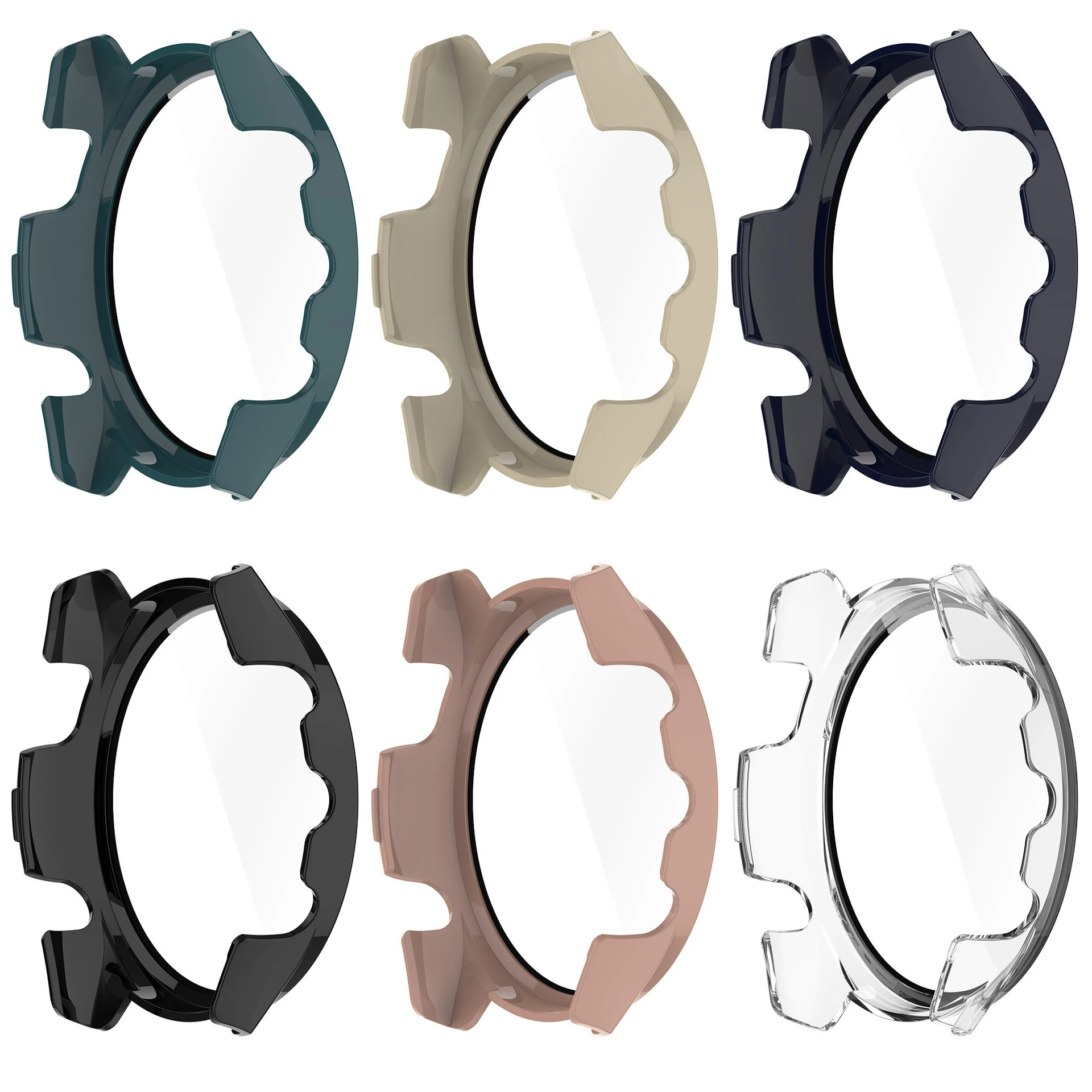Premium Protective Hard Case with Full Coverage Glass for Watches - Durable PC Frame Shell
