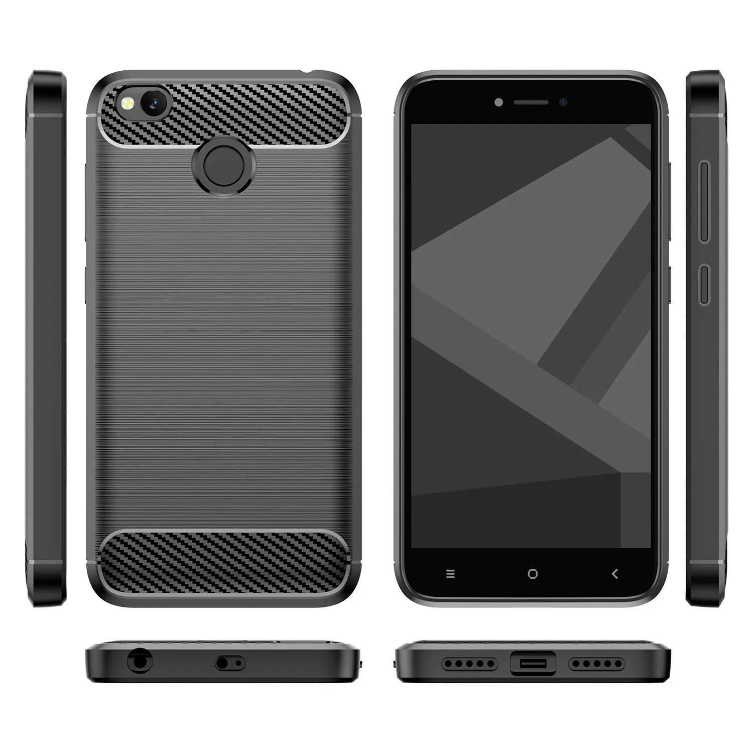 Shockproof Carbon Fiber Soft Silicone Phone Case Cover