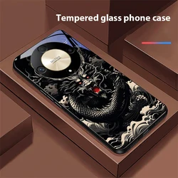 Chinese Wind Dragon Tempered Glass Phone Case - Huawei nova 12s (BLH - BLH24091415)