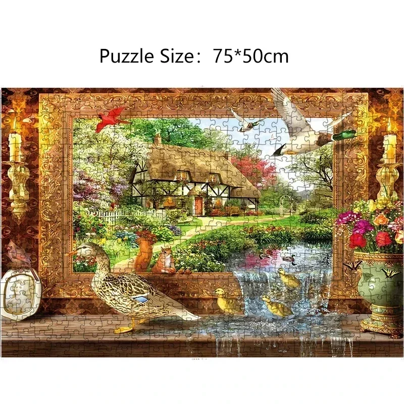 Adult Jigsaw Puzzle 1000 Pieces Puzzle Toys Landscape Animation Paper Decorative Painting Exercise Brain Thinking