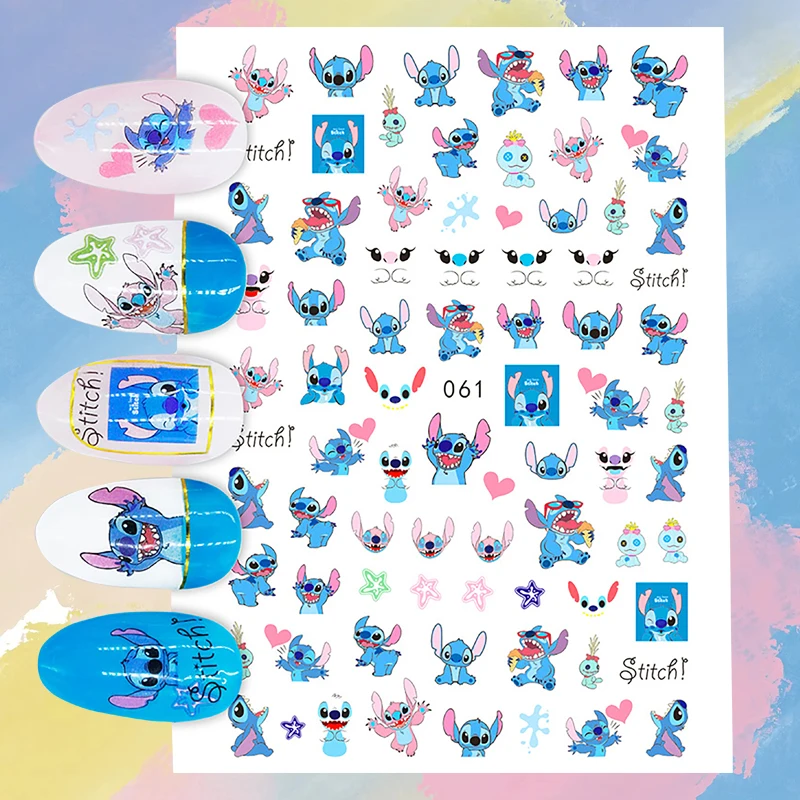Nail Stickers Nail Art Tools Nail Art Decoration Nail Decals The Avengers Superheroes 3D 1PCS Mickey Mouse Stitch