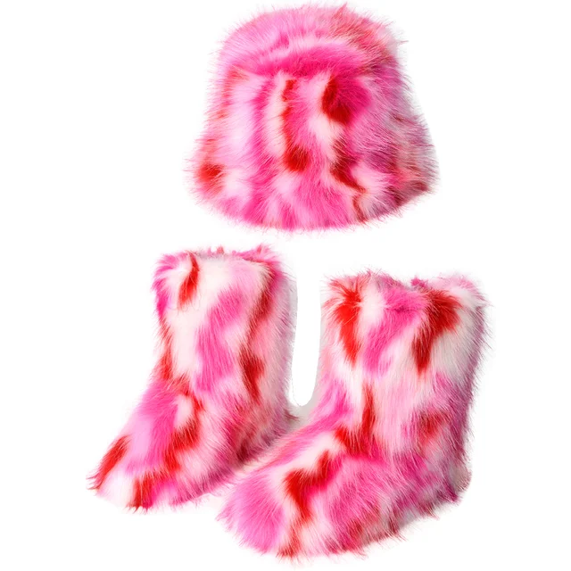 Stay warm and stylish with Winter Warm Women Fur Boots