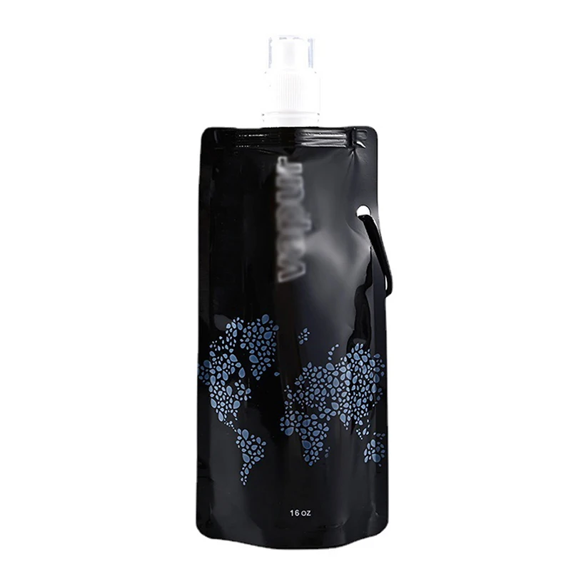 480ml Portable Ultralight Foldable Water Bag Soft Flask Bottle Outdoor Sport Hiking Camping Water Bag Folding Bucket sports water bottle,portable water bottle,sports water bag