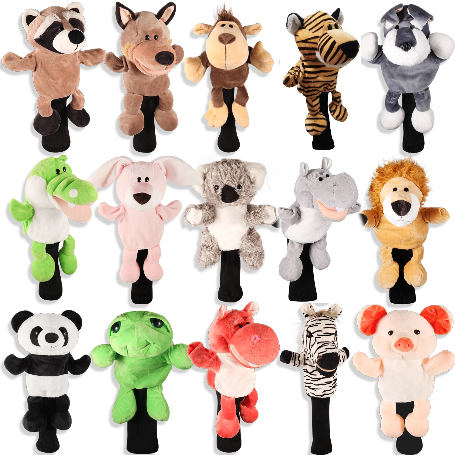 Golf Club Head Covers All Kinds of Animal Suitable for Men's and Women's Golf Driver Club Mascot Novelty Cute Gift