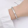 New Design Two Rows of Zircon Bracelet & Bangle For Women Girl Stainless Steel Couple Jewelry Wedding Gift 3