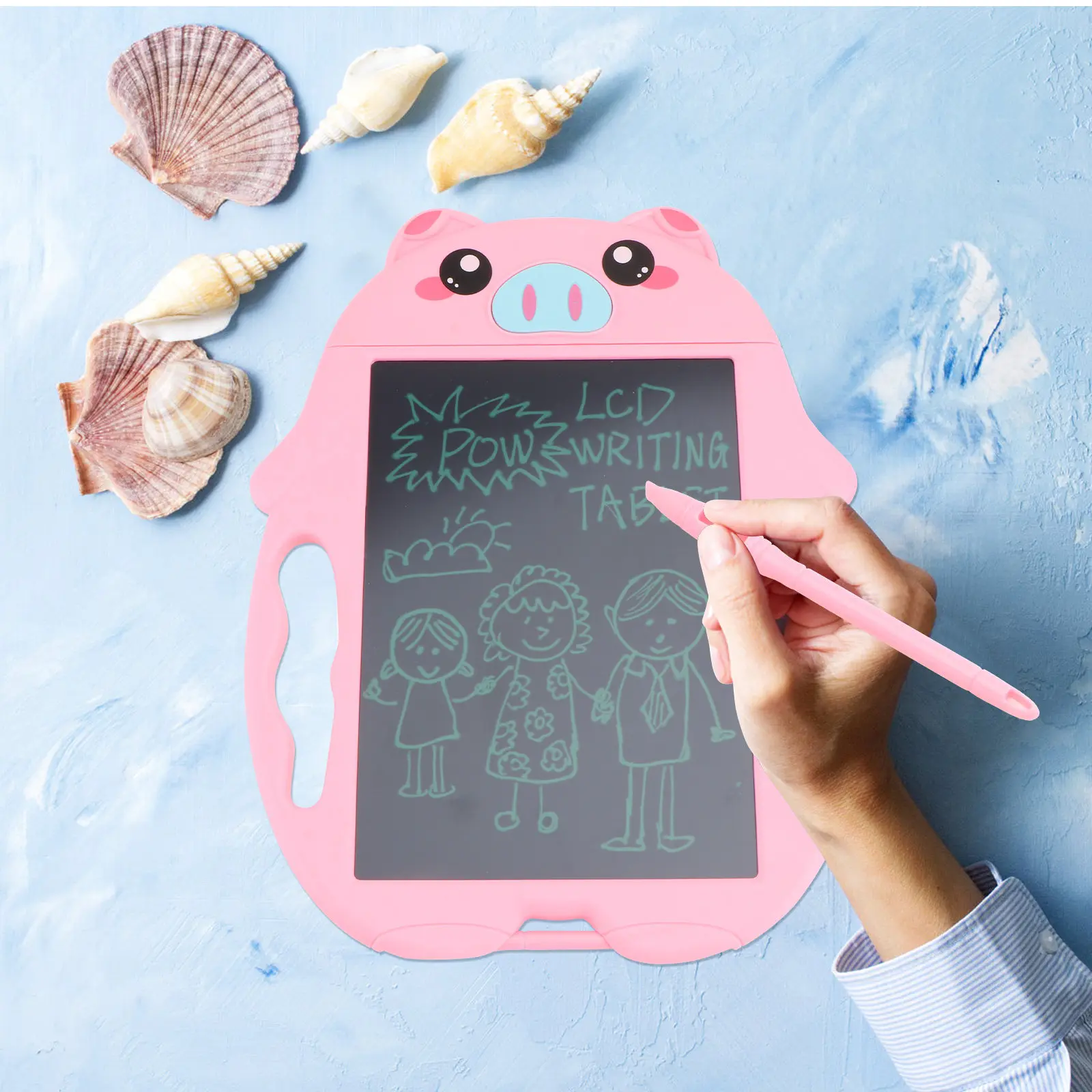 1Pcs LCD 쓰기 보드 낙서 지울 수있는 그림 어린이 필기 교육 창의적 학습 그림 보드