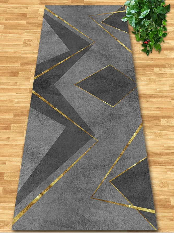 

Geometry Abstract Long Corridor Carpet Non-slip Washable Hall Runner Carpets Stairway Rug Modern Style Aisle Carpet Customizable