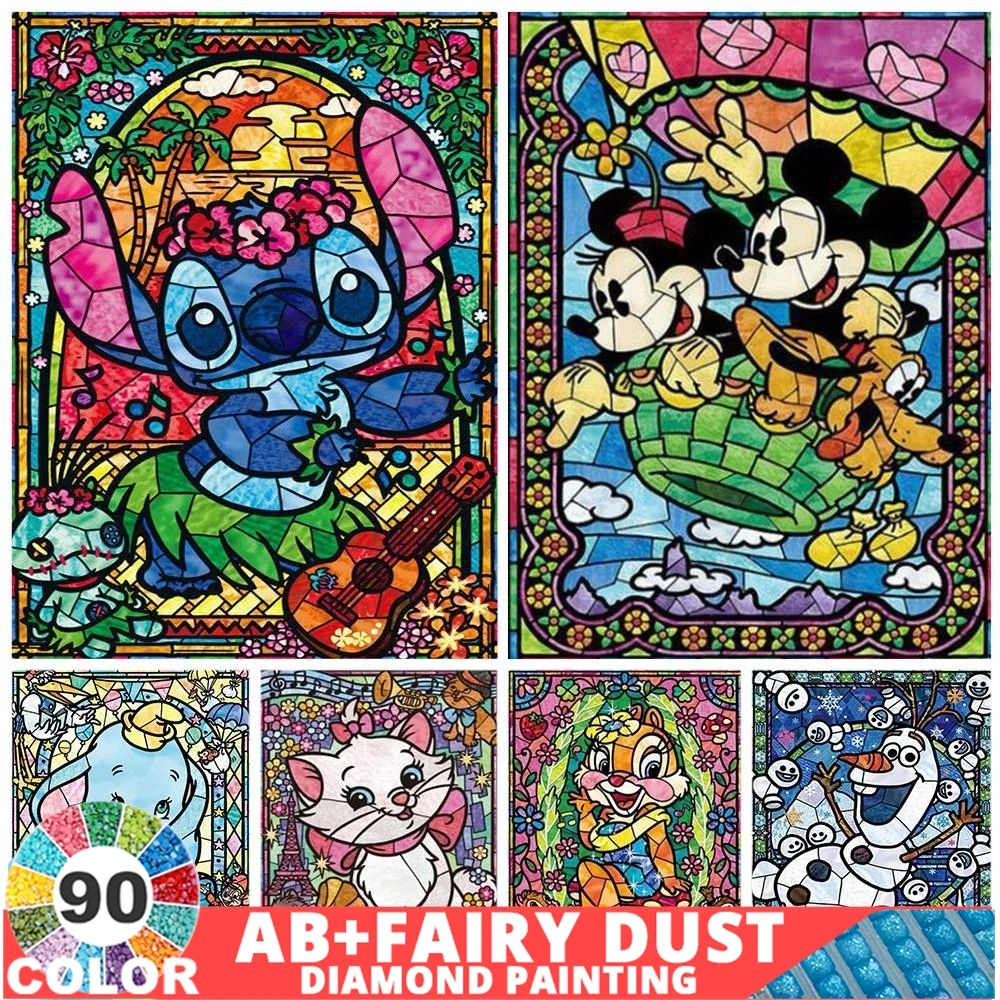 

Картина из страз «Волшебная пыль» Disney, картина с мультяшными персонажами, Ститч, мозаика 5D «сделай сам», Набор для творчества, подарочное украшение, 90 цветов, 2024