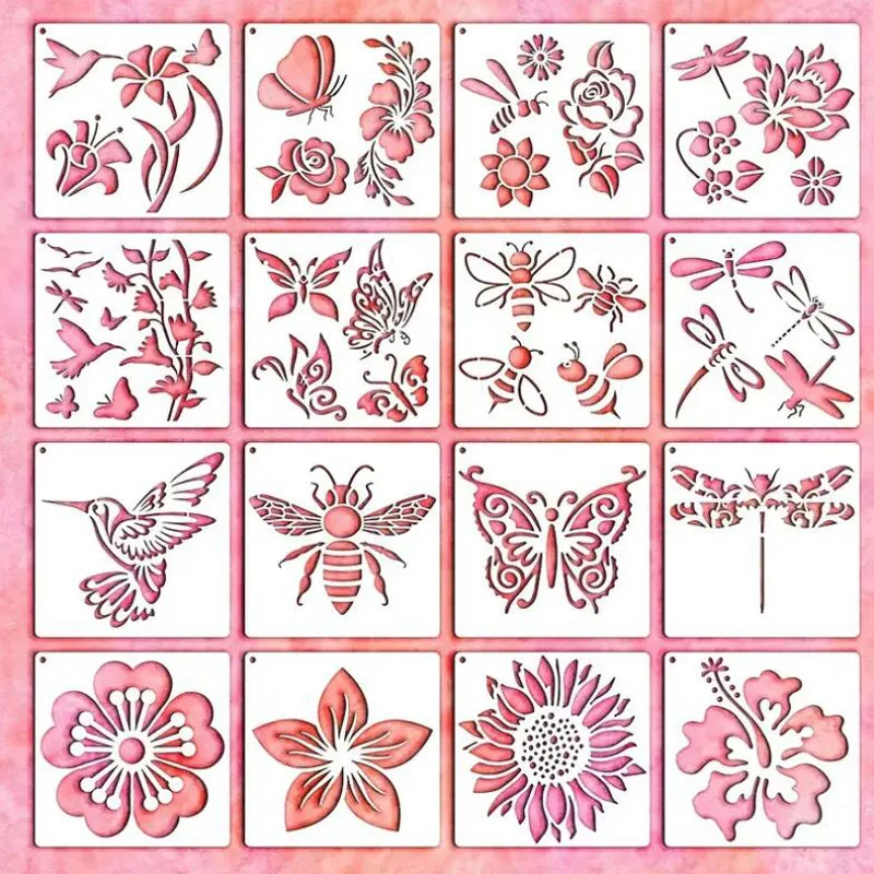 

Птица-бабочка, Искусственные Стены, слойная живопись, искусственное украшение, ремесла, шаблон 13*13 см