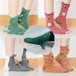 Christmas Gift Shark Fish Chameleon Knit Crocodile Socks Winter Warm Floor Sock for men women