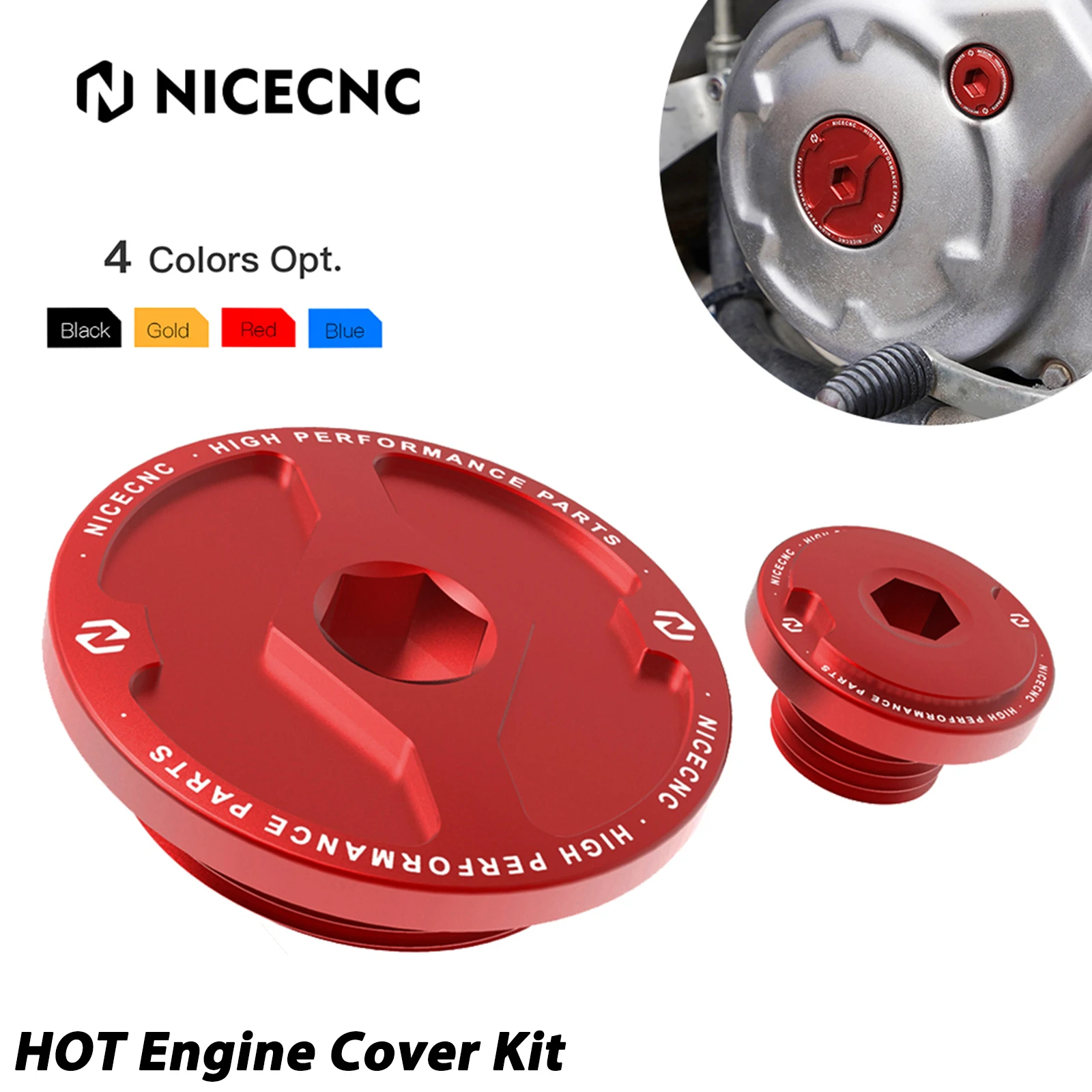 NICECNC ATV Engine Cover Cap Plug Kit For YAMAHA Raptor 700 2006-2024 700R YFZ450R 2014–2023 YXZ1000R Kodiak Rhino Viking YZ250F for yamaha raptor 660r 2001 2005 raptor 700 2013 2023 raptor 700r 2006 2023 yxz 1000r atv parts front wheel bearings