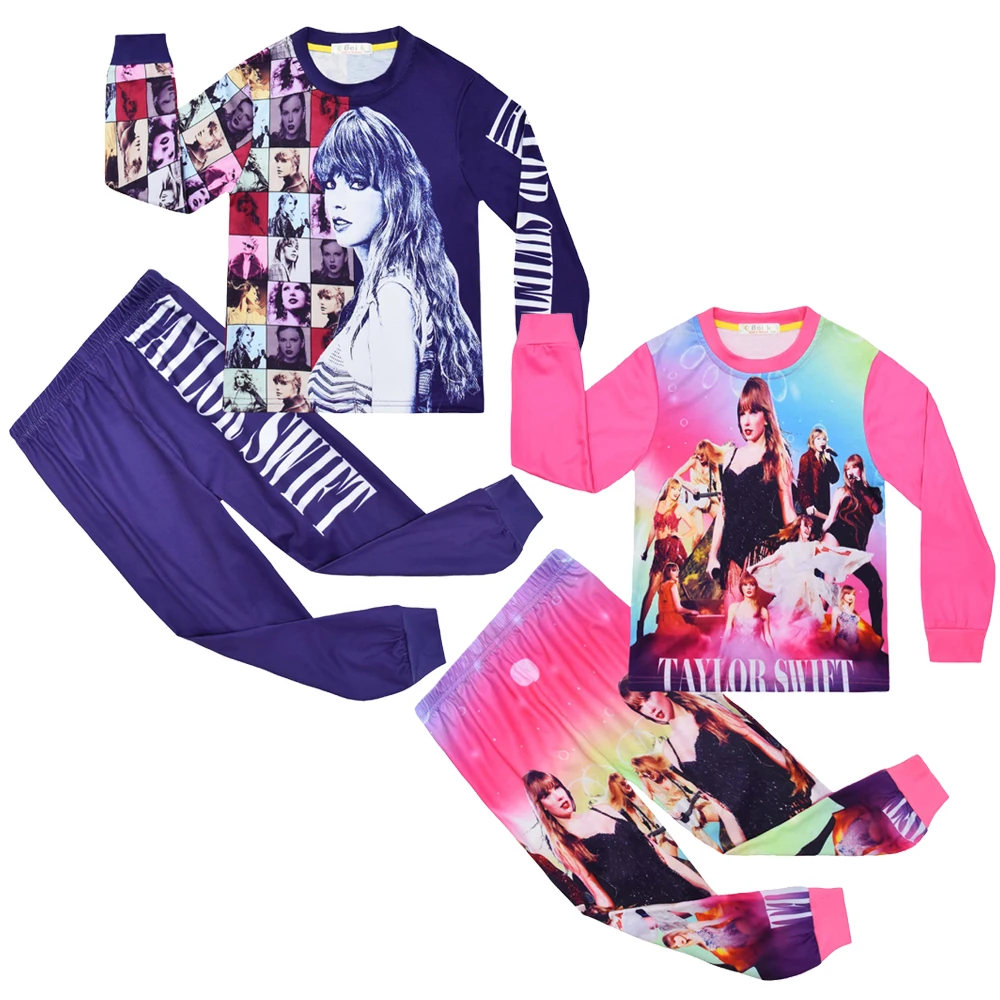 

Женская яркая детская одежда, комплекты детской одежды, одежда для сна, комплект детской пижамы, спортивная одежда хорошего качества для маленьких девочек