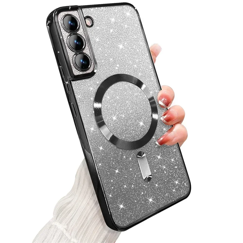 Gradient Glitter Magnetic Bling Soft Clear TPU Phone Case