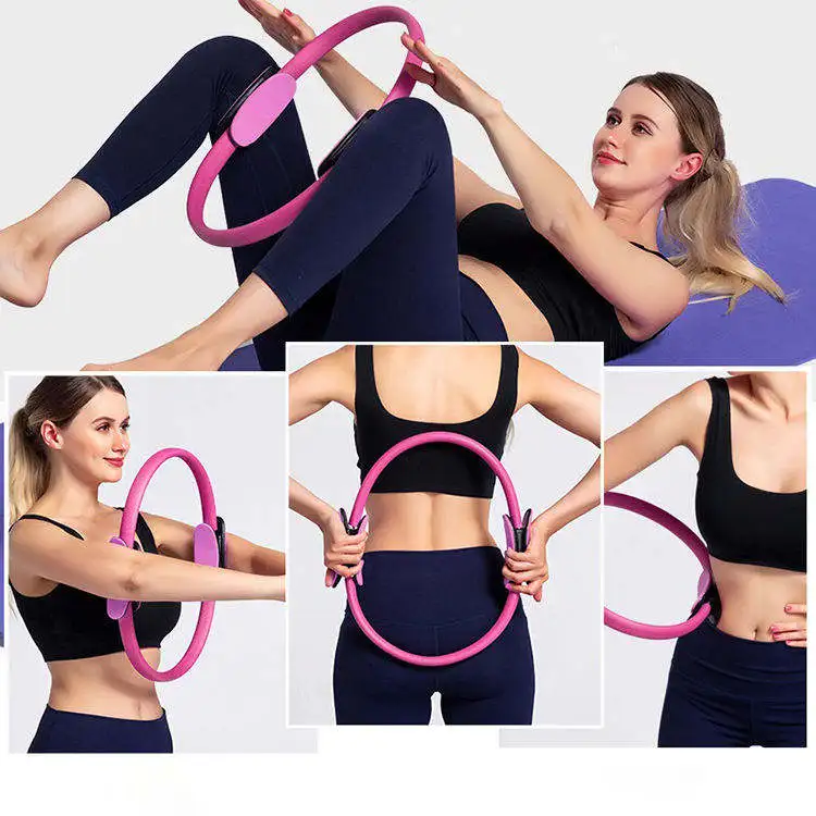 Pilates Ring With Double Handles For Fitness And Yoga Exercises_voghion.com