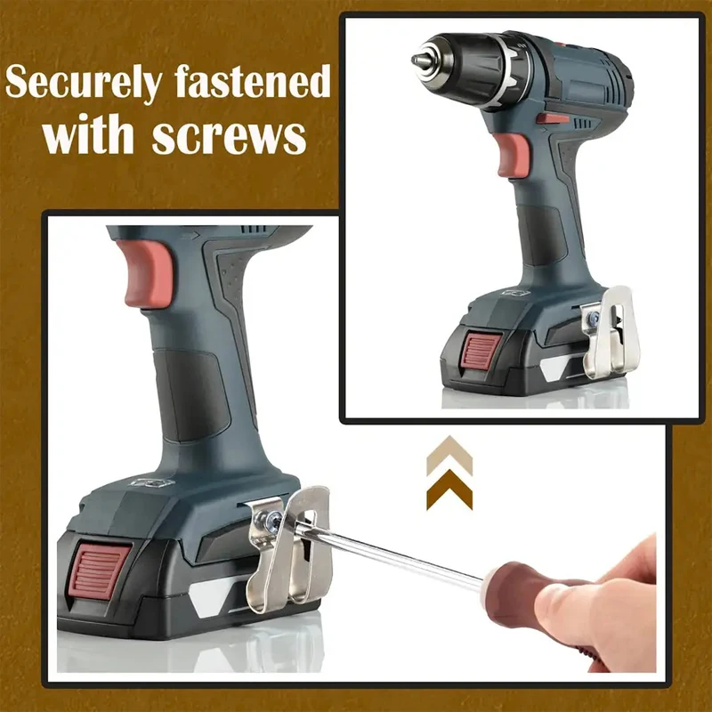 Durable Belt Clip Hook Set with Screws - Tool Accessories Kit