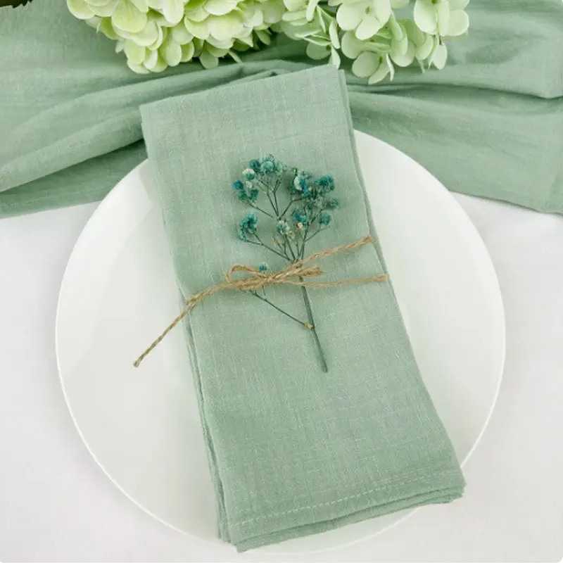 Set Of 2/6/12 40x40cm Table Cloth Napkins Durable Polyester Thicken Placemat Reusable for Kitchen Dining Wedding Decoration