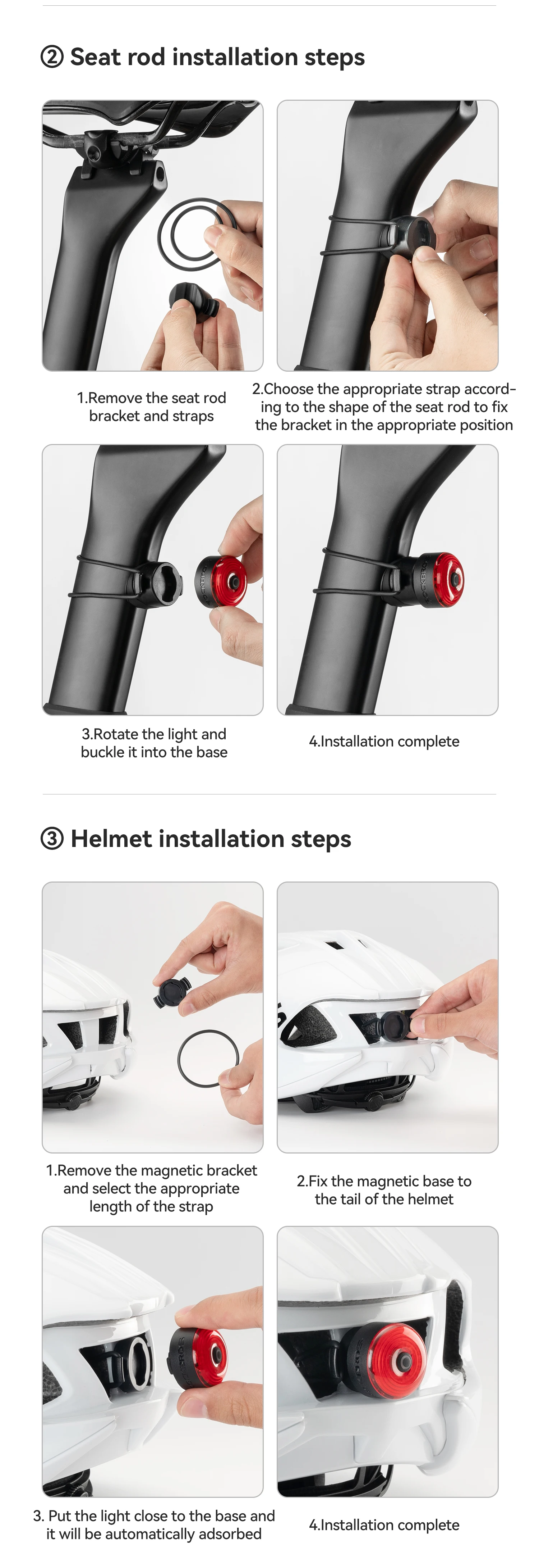 Rear cycling safety light